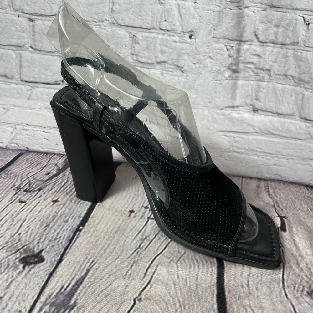 Via Spiga Black Suede High Heel Sandals Made In Italy Size 9